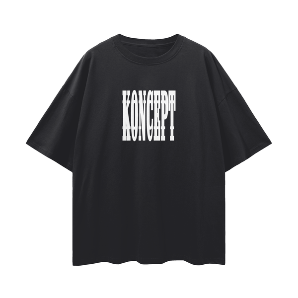 whte on blk tee